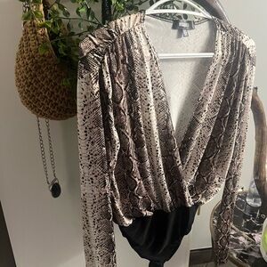 Misguided Snakeskin Bodysuit